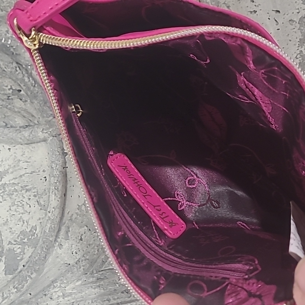 BETSEY JOHNSON PINK STUDDED CLUTCH - Picture 5 of 10